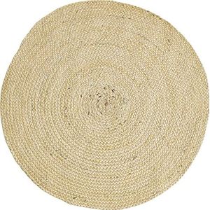 Luxor Living IBO Boho jute tapijt voor slaapkamer - natuurproduct handgeweven - natuurlijke plantaardige vezels - 60 cm - rond - beige