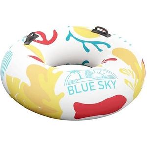 Blue Sky 069349 Opblaasbare zwemband, kunststof, 90 cm diameter, speelgoed voor kinderen en volwassenen, voor buiten en zwembad, pols vanaf 10 jaar