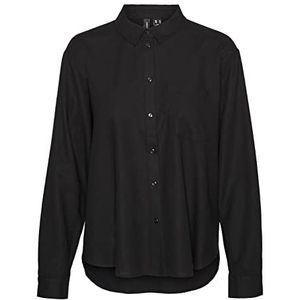 VERO MODA Vmjesmilo Ls Wvn Ga Noos T-shirt Blouse Dames, zwart.