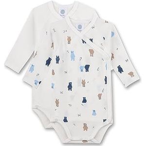 Sanetta 324451 babyrompertjes voor jongens, 2 stuks, White Pebble