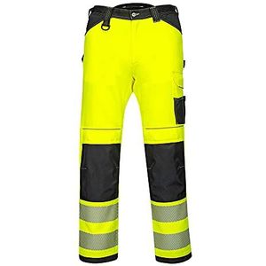 Portwest PW3 PW340YBR32 Pantalon de Travail de Protection Contre la visibilité Taille 32 Couleur Jaune/Noir