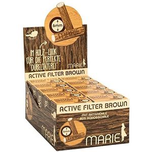 Marie Brown Active Slim 20569 actieve koolstoffilter, 6 mm, bruin, 10 verpakkingen van 34 stuks