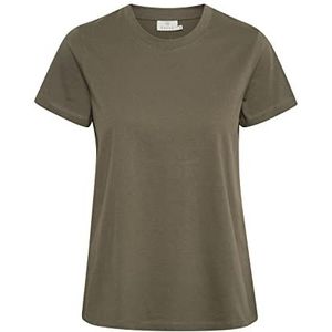 KAFFE Kaffe T-shirt voor dames, korte mouwen, ronde hals, regular fit, jersey, T-shirt voor dames, Druivenblad