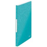 Leitz WOW, 46320051 documentenbeschermhoezen, 40 hoesjes, 80 pagina's, transparante hoezen, metallic mint, 46320051