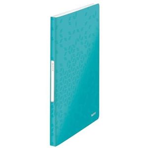 Leitz WOW, 46320051 documentenbeschermhoezen, 40 hoesjes, 80 pagina's, transparante hoezen, metallic mint, 46320051