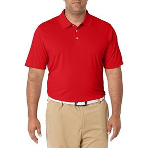 Amazon Essentials Sneldrogend golfpoloshirt voor heren, klassieke pasvorm (verkrijgbaar in grote maten), rijk rood, XL