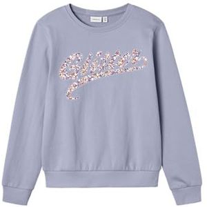 NAME IT Nkfsistrine Ls Sweat Bru Box Trainingspak voor meisjes (1 stuk), IJsblauw