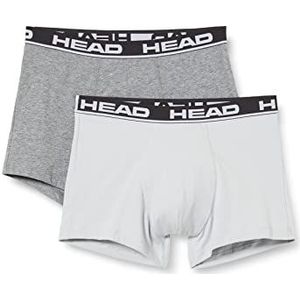 HEAD Basic boxershorts voor heren, Middelgrijs mengsel