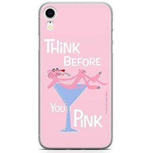 Originele Pink Panther hoes voor iPhone XR, Pink Panther beschermhoes, TPU siliconen, beschermt tegen stoten en krassen