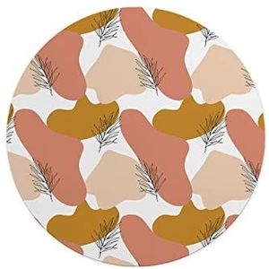 Questo Casa, Ronde muismat met antislip onderkant voor kantoor en thuis, diameter 22 cm