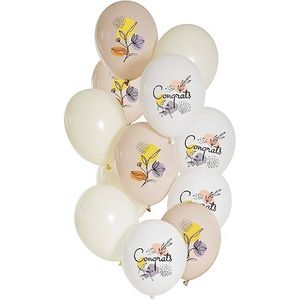 Folat 25143 Lot de 12 ballons en latex pour décoration d'anniversaire et de fête Multicolore 33 cm