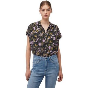 Mavi Chemisier à manches courtes pour femme, imprimé camouflage kaki, taille S, Kaki Floral Camo Print, S