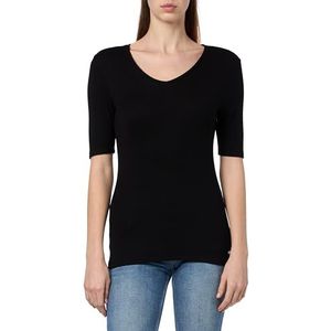 KEY LARGO T-shirt Claudia à col en V pour femme, Noir (1100), XL