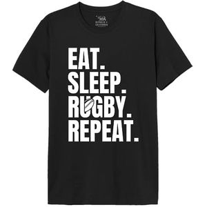 Republic of California Merepczts127 T-shirt voor heren (1 stuk), zwart.