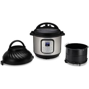 Instant Pot Duo Crisp 5,7 liter + Air Fryer elektrische multikoker 11-in-1 - snelkookpan, heteluchtfriteuse, stoompan, grill, droger en vacuümmachine
