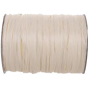 GLOREX 6 9400 611 - Raffia geraffineerde raffia mat - rol van 100 m - beige - om te knutselen, decoratie of voor bloemstukken, boeketten en andere bloemstukken