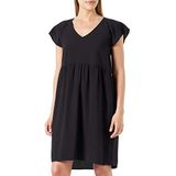 Q/S by s.Oliver Korte jurk dames korte jurk, Zwart 9999