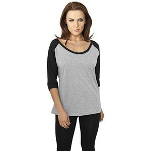 Urban Classics T-shirt (2 stuks) dames, meerkleurig (grijs/zwart 119)