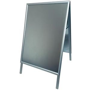 Deflecto A1 aluminium prikbord met clip-frame, zilverkleurig