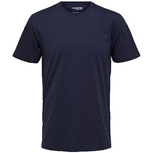 SELETED HOMME Slhaspen SS O-hals Tee W Noos T-shirt voor heren, marineblauw blazer