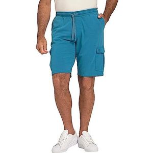 JP 1880 Heren grote maten Menswear L-8XL bermuda sweatshirt, bermuda, joggingbroek, elastische taille, cargozakken 818324, Diep blauw
