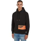 Calvin Klein Jeans Hoodie met logo voor heren, Zwart