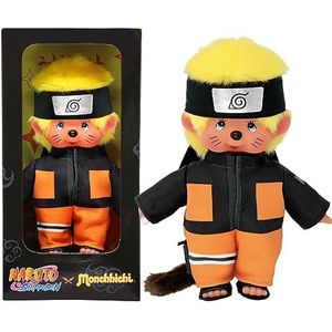 Bandai - Monchhichi - pluche dier Monchhichi Naruto Shippuden - zacht pluche dier 20 cm voor kinderen en volwassenen - SE241088