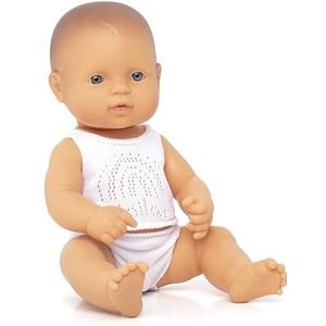 Miniland Dolls 31351 Vinylpop, zacht, 32 cm, met ondergoed in geschenkdoos