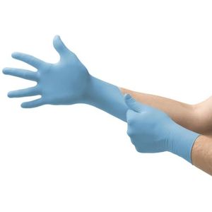 Ansell VersaTouch 92-471 Nitril handschoenen, bescherming tegen chemicaliën en vloeistoffen, blauw, maat 8.5-9 (zak met 100 handschoenen)