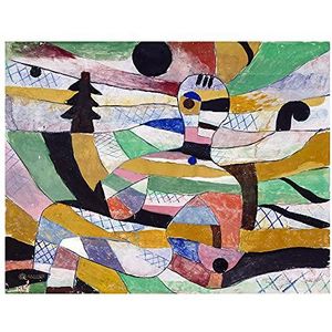 LegendArte - Canvas print - wekker - Paul Klee - afbeelding op canvas - muurschildering 60x80cm