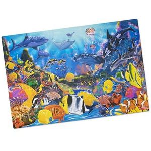 Melissa & Doug 10427 onderwatervloerpuzzel met extra dikke kartonnen constructie, prachtig origineel kunstwerk, 48 delen, meerkleurig