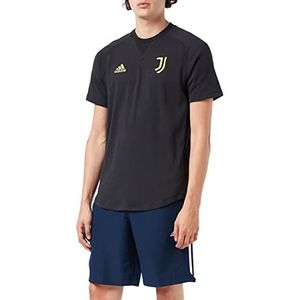 adidas Juve Trv T-shirt voor heren, zwart/zuurgeel