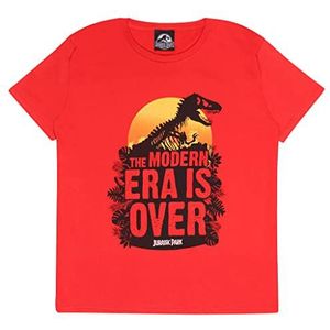 Popgear Jurassic Park Modern Era is over T-shirt voor jongens, rood, Rood