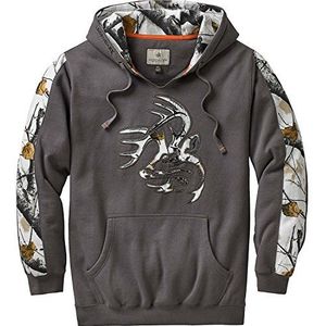 Legendary Whitetails Buck Camp Flanel lange mouwen voor heren, Houtskool