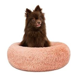 lionto Rond hondenbed, kattenmand, donut, S, 40 cm, Ø roze