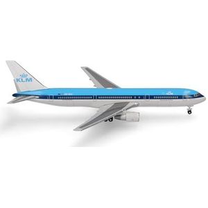 herpa 537759 KLM Boeing 767-300 Miniatuur Schaal 1:500 Miniatuur Model zonder voet Miniatuur Metaal Blauw Wit