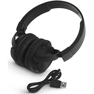 JBL T450BT draadloze on-ear hoofdtelefoon met geïntegreerde afstandsbediening en microfoon, zwart