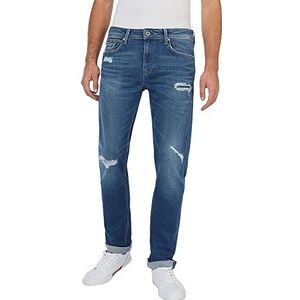 Pepe Jeans Hatch Regular Jeans voor heren, Blauw (denim-rg1)