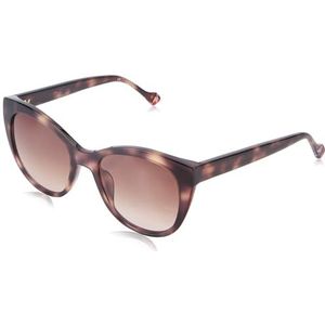 Yalea Lunettes de Soleil Femme, Marron brillant/Beige Havana, 53/19/140