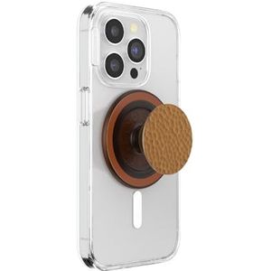 PopSockets Ronde telefoongreep compatibel met MagSafe, inclusief adapterring, telefoonhouder, compatibel met draadloos opladen, koperkleurig gehamerd email