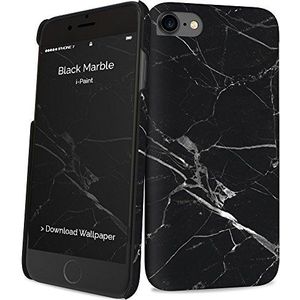 I-Paint Beschermhoes voor iPhone 7, motief Marble Black