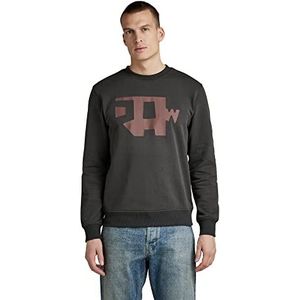 G-STAR RAW Abstract Heren Pullover Raw R Sw, grijs (Cloack A613-5812)