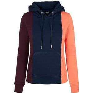 Urban Classics Dames trui met capuchon Triple Hoody, meerkleurig (Redwine/Midnight 02358)