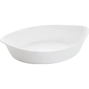 Luminarc - Ovale ovenschaal, wit, smart keuken, karine, 250 °C – ovenschaal van glas – licht en extreem robuust – eenvoudige reiniging – gemaakt in Frankrijk – afmetingen: 25 x 15 cm