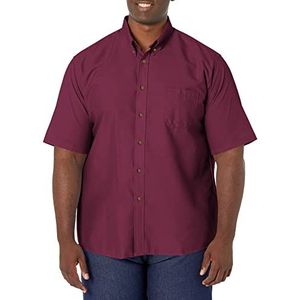 Red Kap Chemise habillée à manches courtes en popeline pour homme, bordeaux, XL