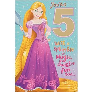 Hallmark 5 jaar verjaardagskaart - Disney prinses Rapunzel
