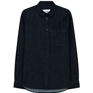 Seidensticker Studio Uniseks overhemd met lange mouwen, regular fit, Donkerblauw