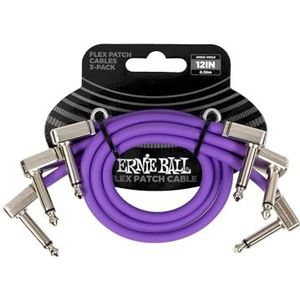Ernie Ball 3 stuks Flex aansluitkabel 30,5 cm paars
