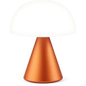 Lexon MINA M LED-tafellamp, draadloos, oplaadbaar, voor nachtkastje of kantoor, dimbaar, tot 12 uur looptijd, oranje