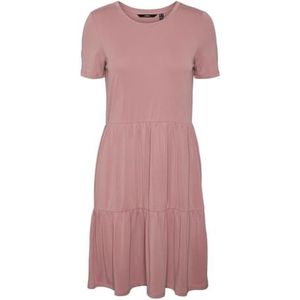 Vero Moda Vmfilli Calia Ss Short Dress Ga Noos damesjurk, Nostalgische roos.